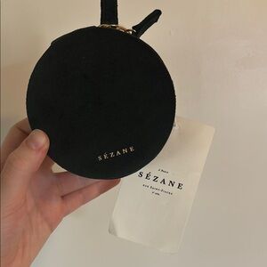 NWT Sezane Emerald Green Velvet Jewelry Case